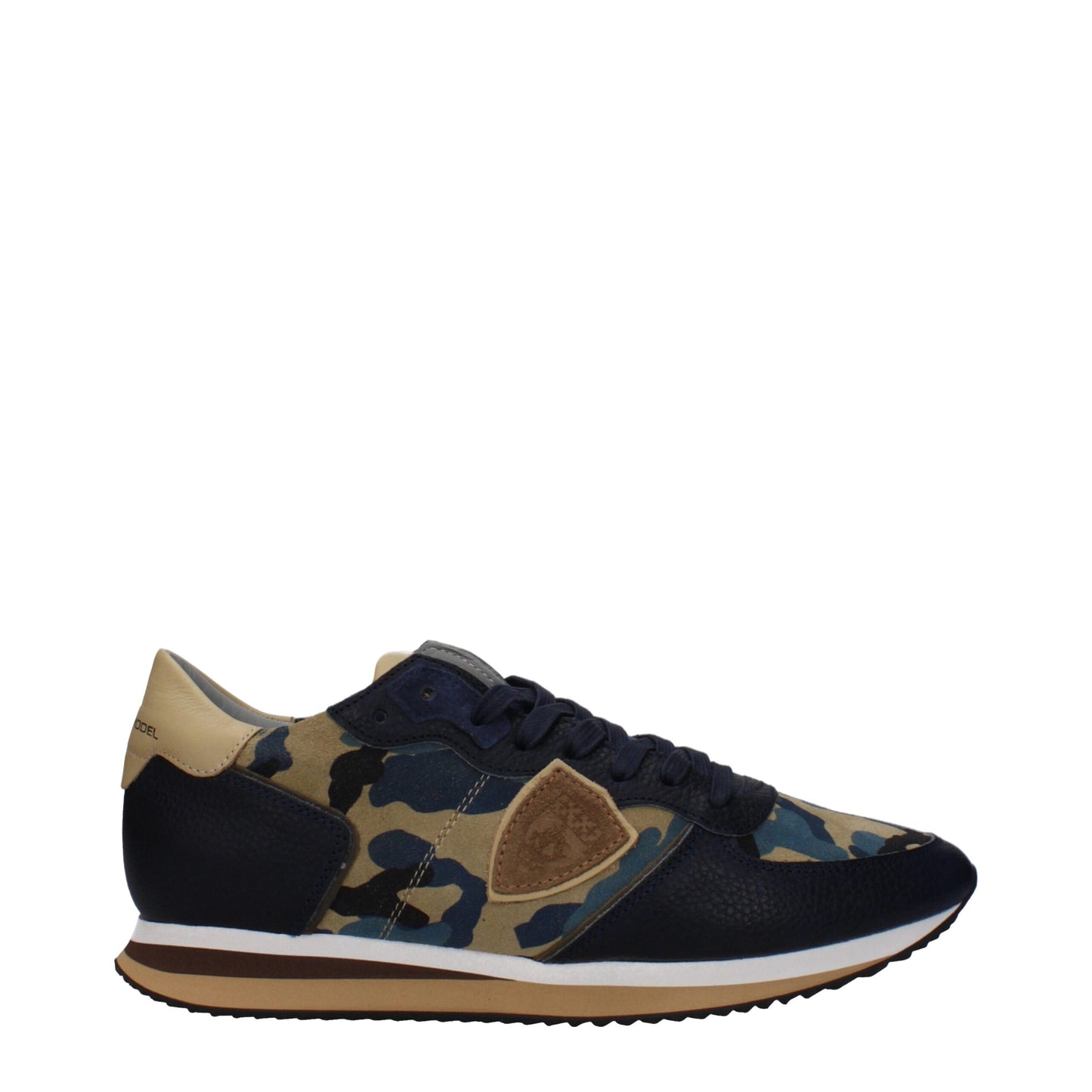 Philippe Model Blau Leder Low Tops