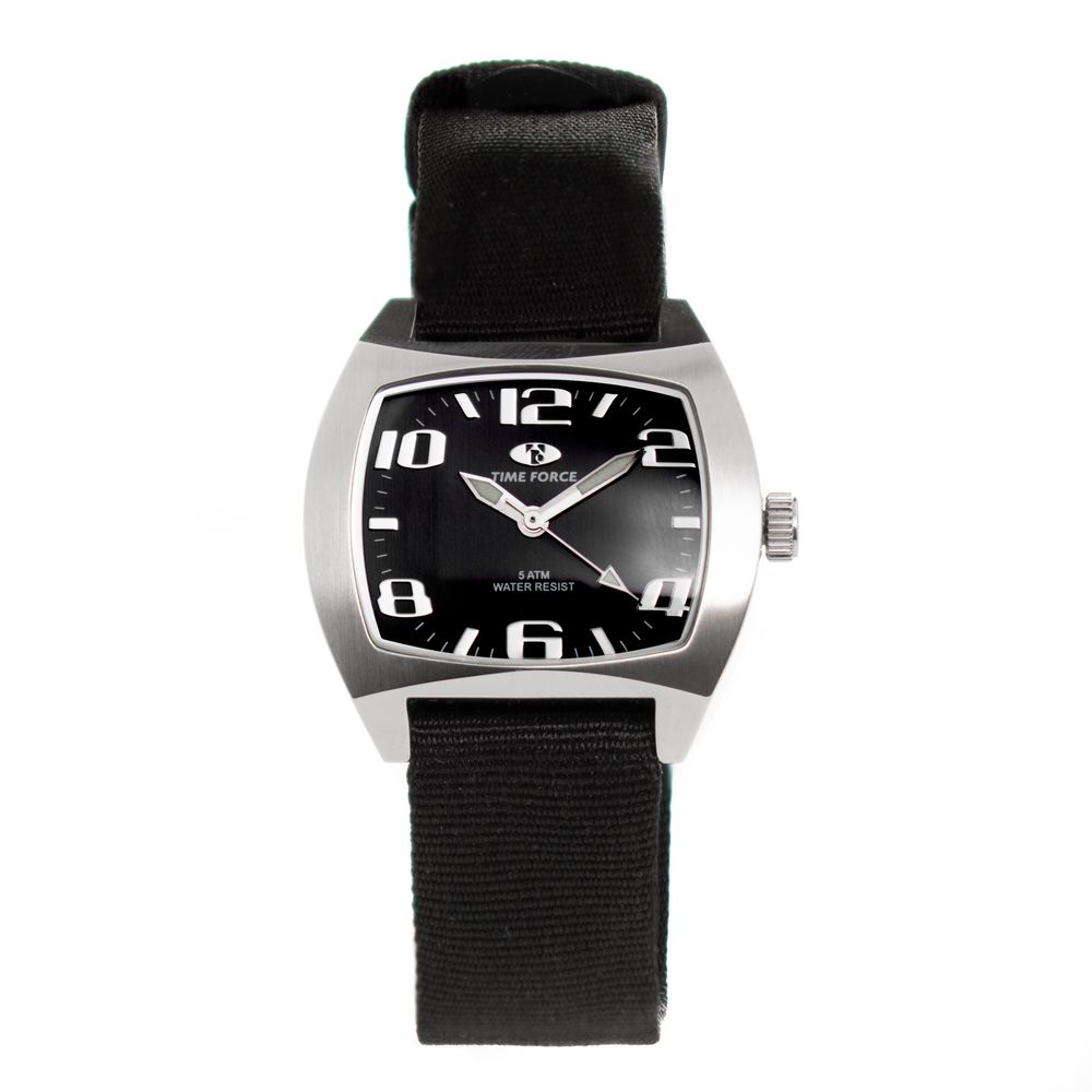 Time Force Schwarze Nylon Uhr