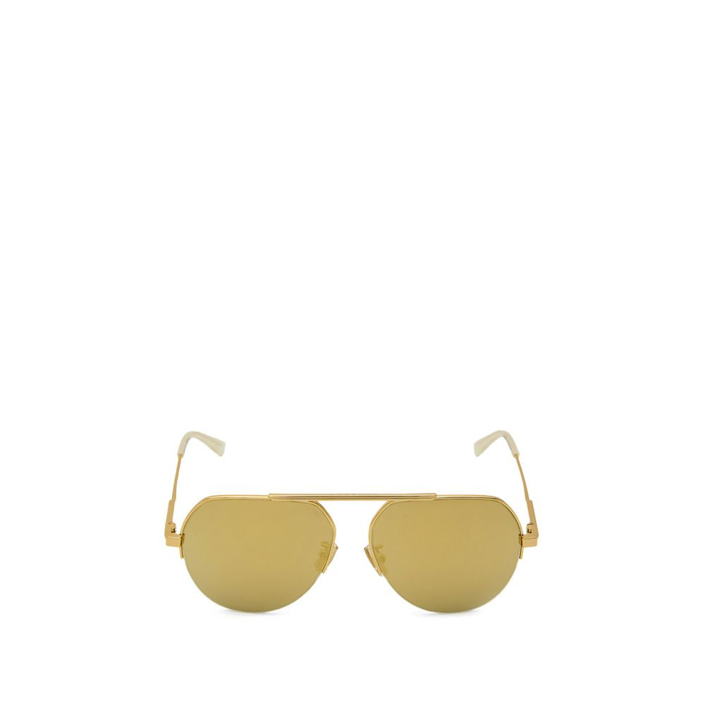 Bottega Veneta Gold Metall Sonnenbrille