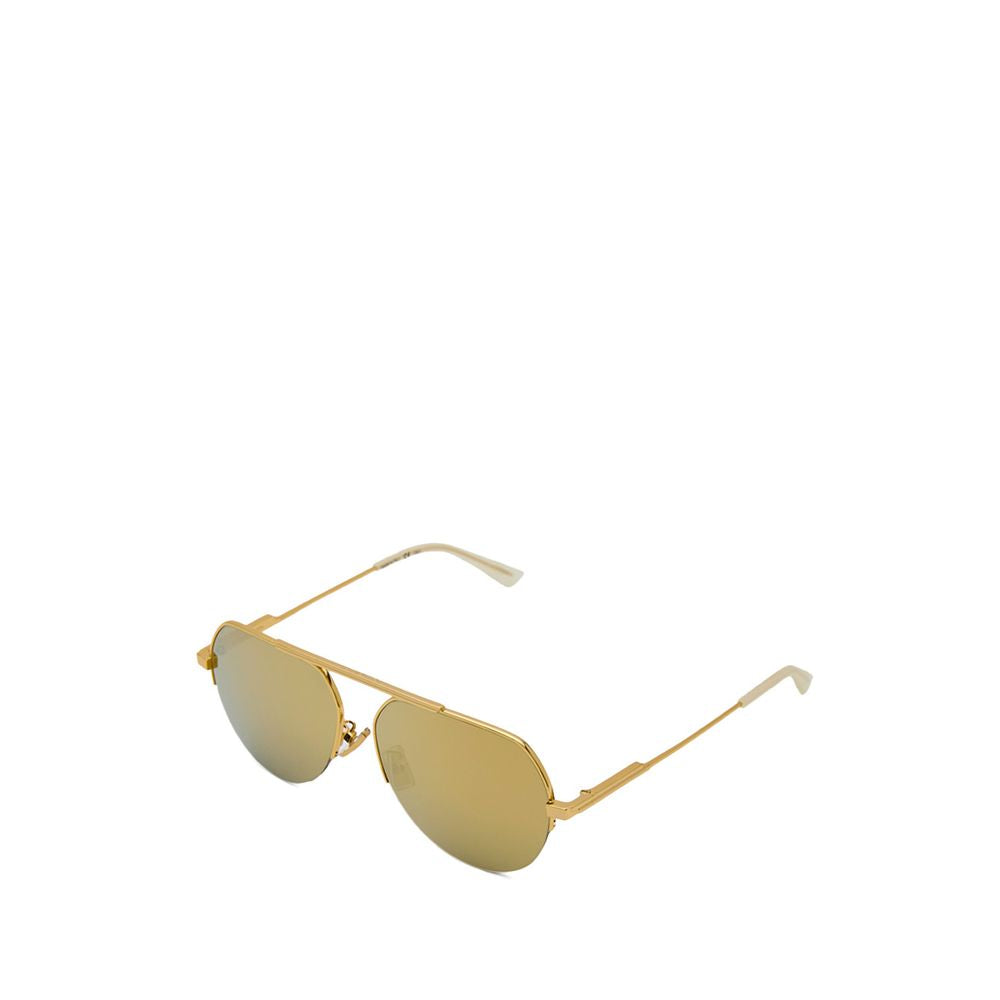 Bottega Veneta Gold Metall Sonnenbrille
