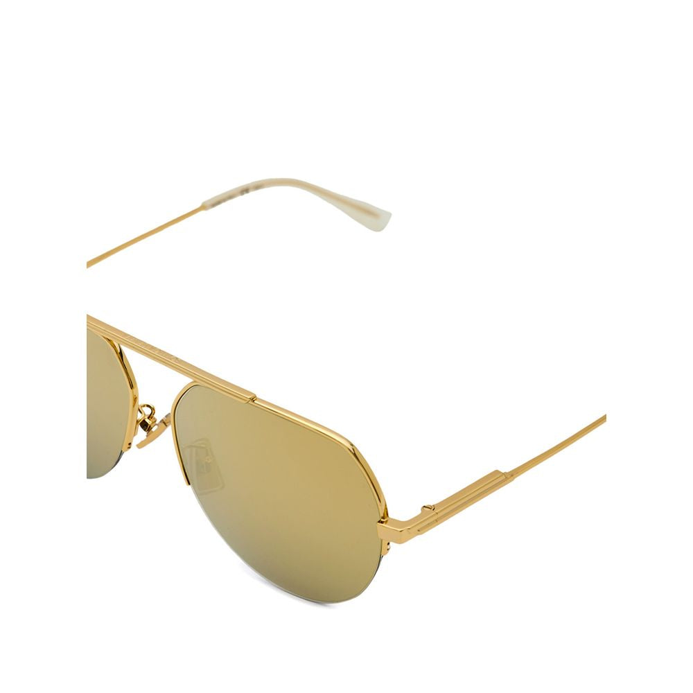 Bottega Veneta Gold Metall Sonnenbrille