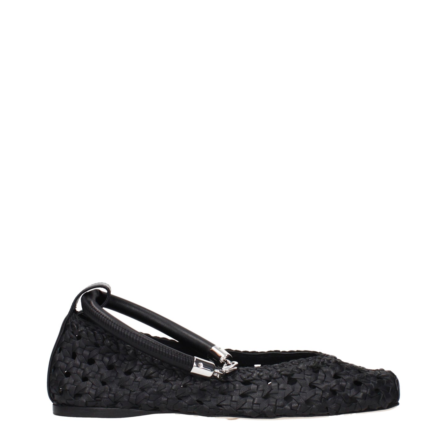 Max Mara Schwarze Lederballettflats
