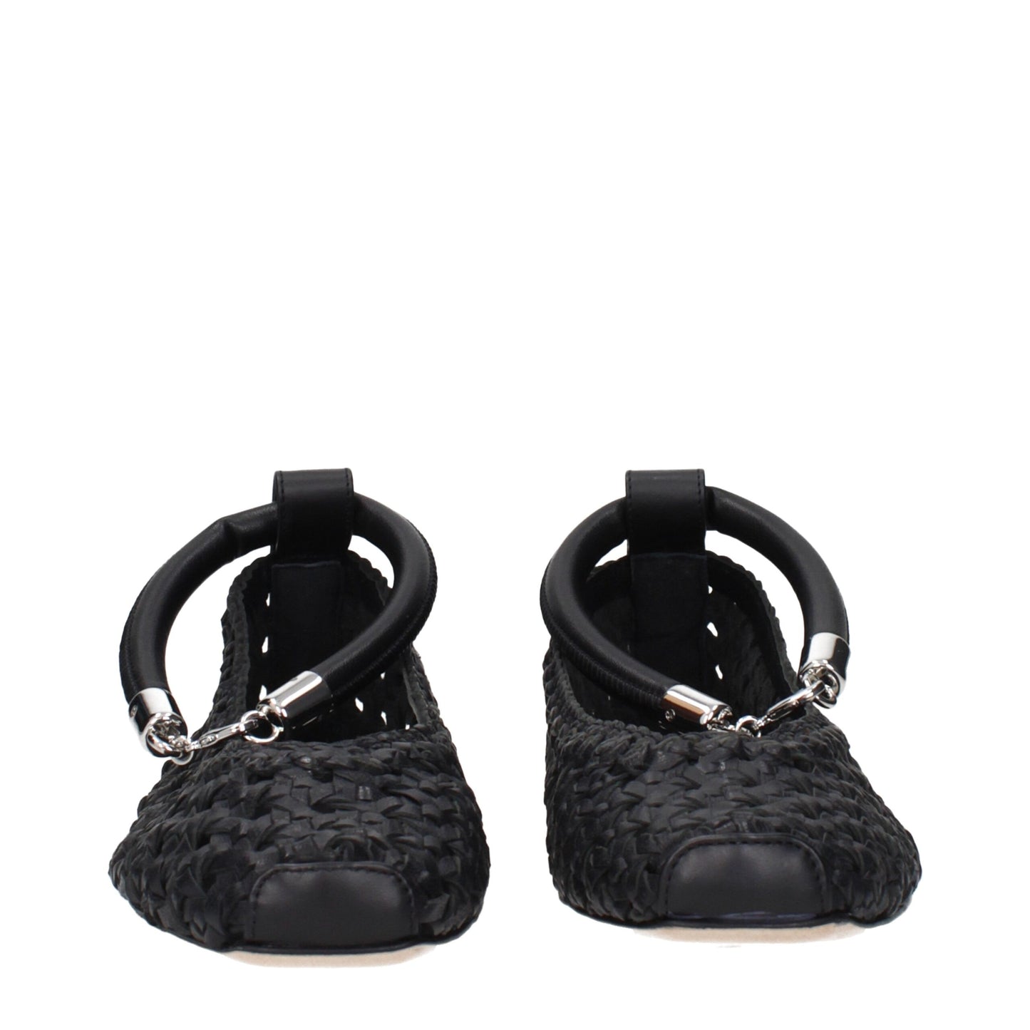 Max Mara Schwarze Lederballettflats