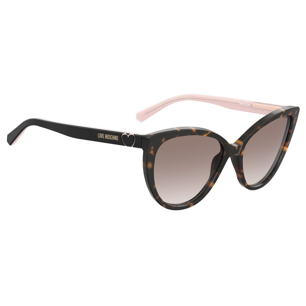 Love Moschino Braune Acetat -Sonnenbrille