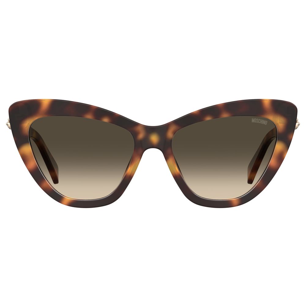 Moschino Braune Acetat -Sonnenbrille