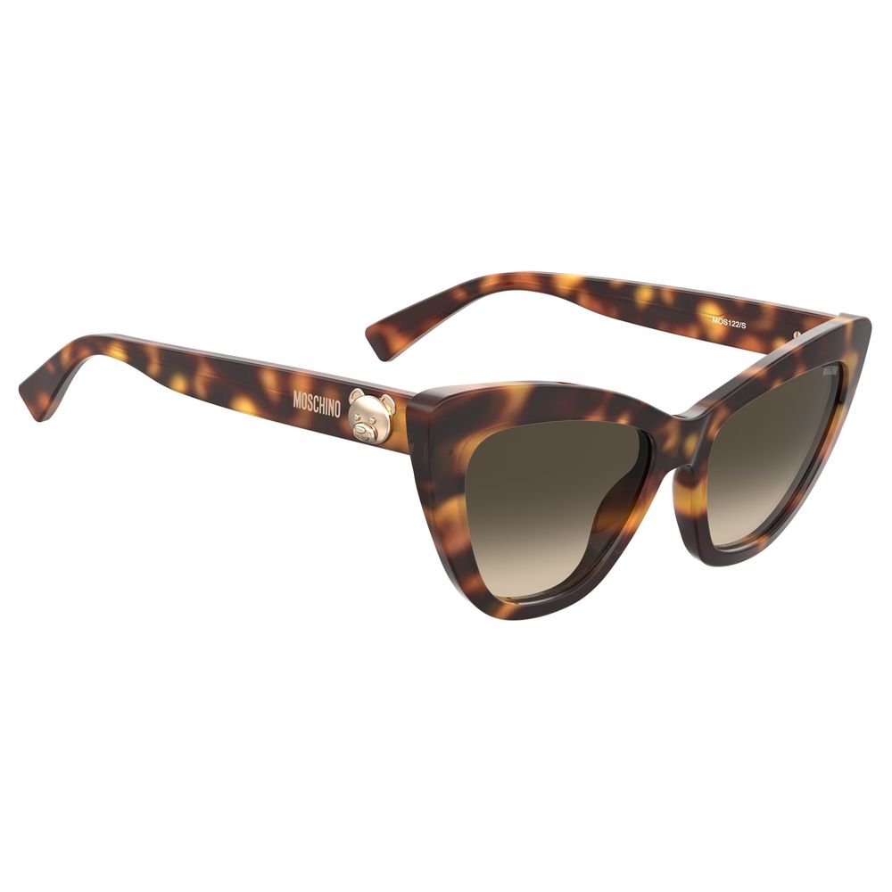 Moschino Braune Acetat -Sonnenbrille