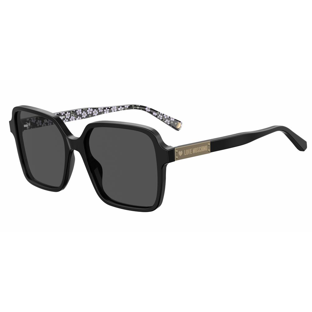 Love Moschino Schwarze Acetat -Sonnenbrille