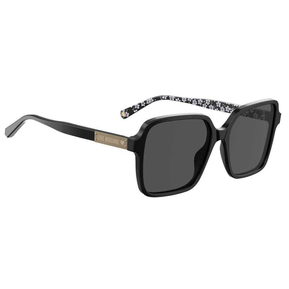 Love Moschino Schwarze Acetat -Sonnenbrille