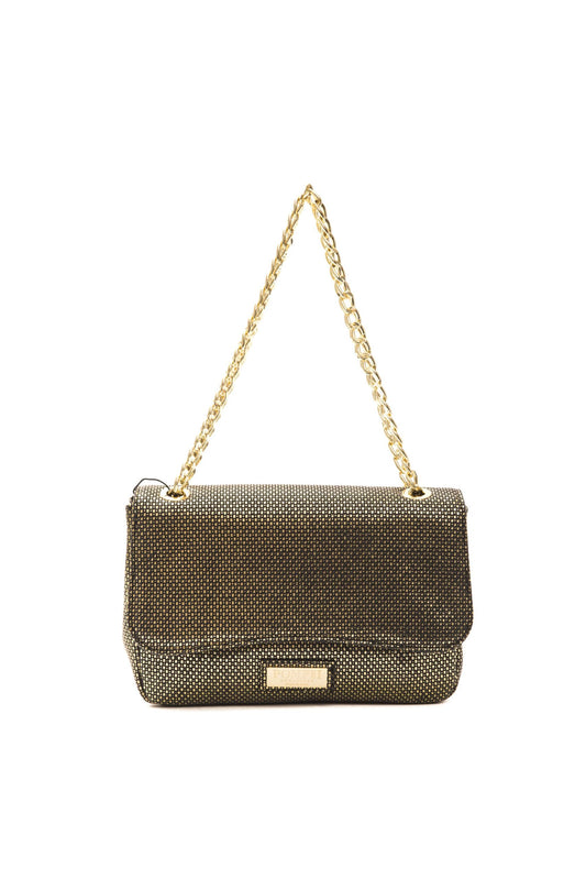Pompei Donatella Schwarzes Leder damen Crossbody -Tasche