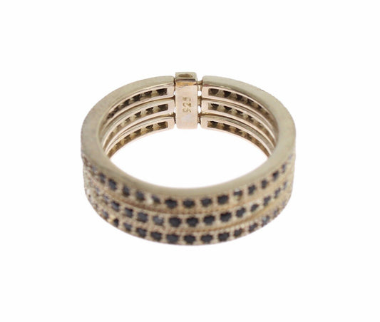 Nialaya Schwarzer CZ 925 Sterling Silber Womens Ring