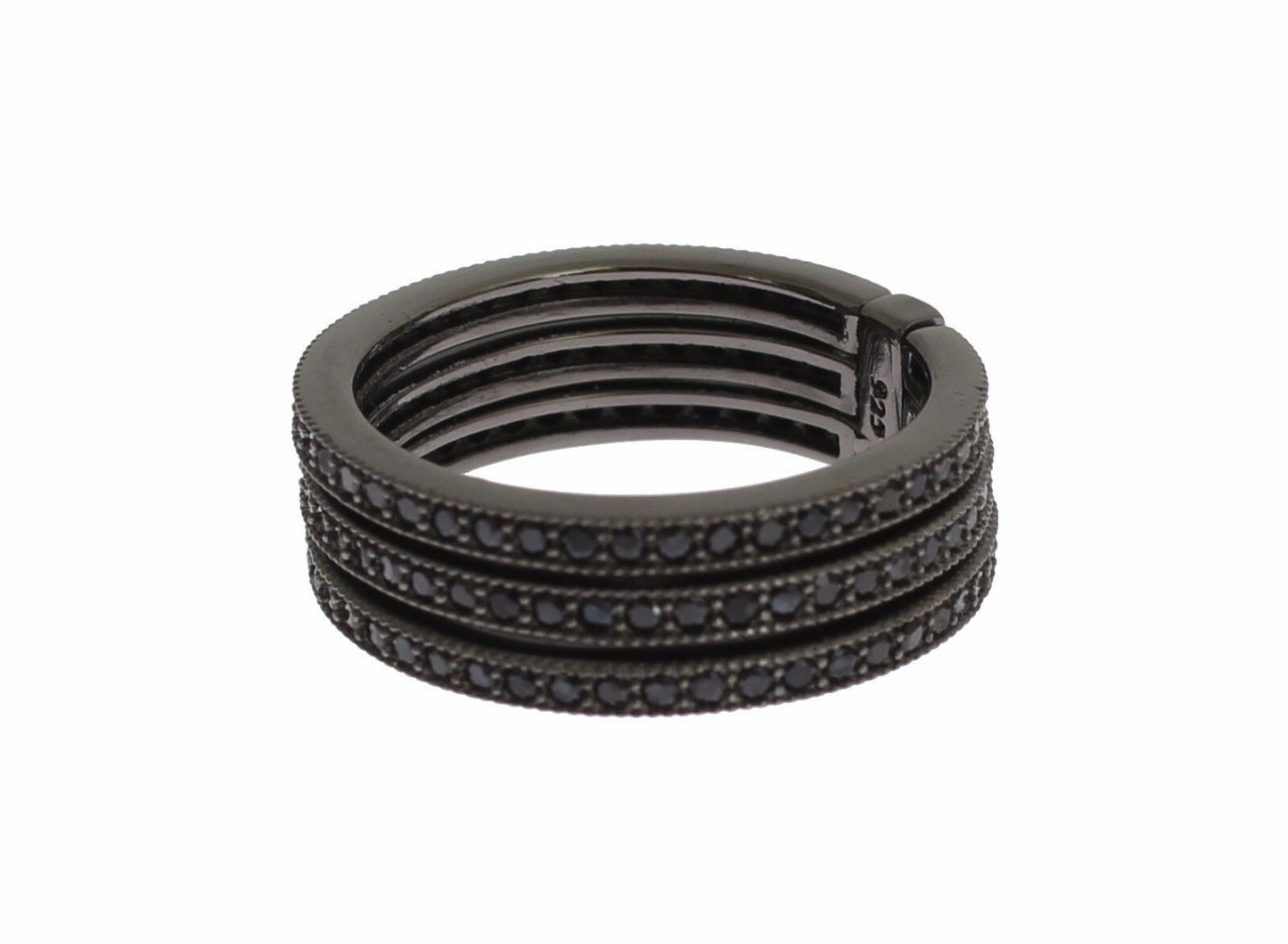 Nialaya Schwarze CZ 925 Sterling Silber Womens