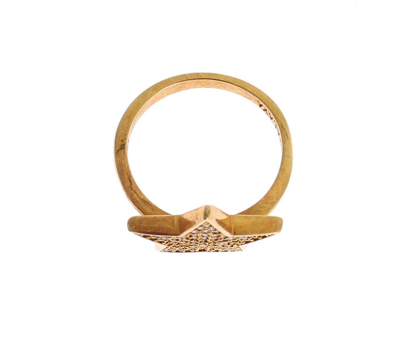 Nialaya Stern Gold 925 Silber Womens Clear Ring