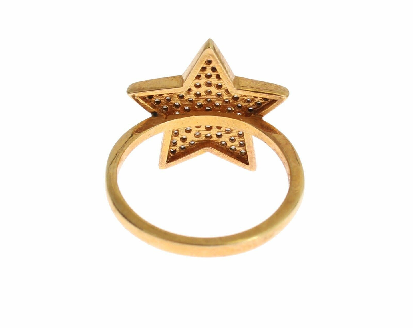 Nialaya Stern Gold 925 Silber Womens Clear Ring