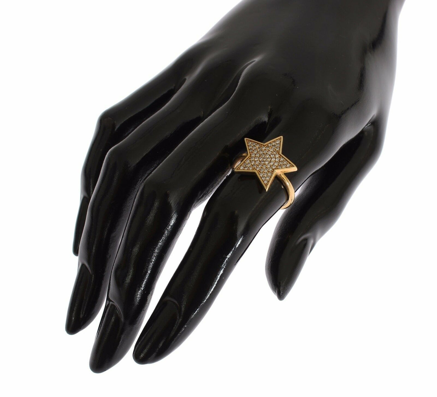 Nialaya Stern Gold 925 Silber Womens Clear Ring