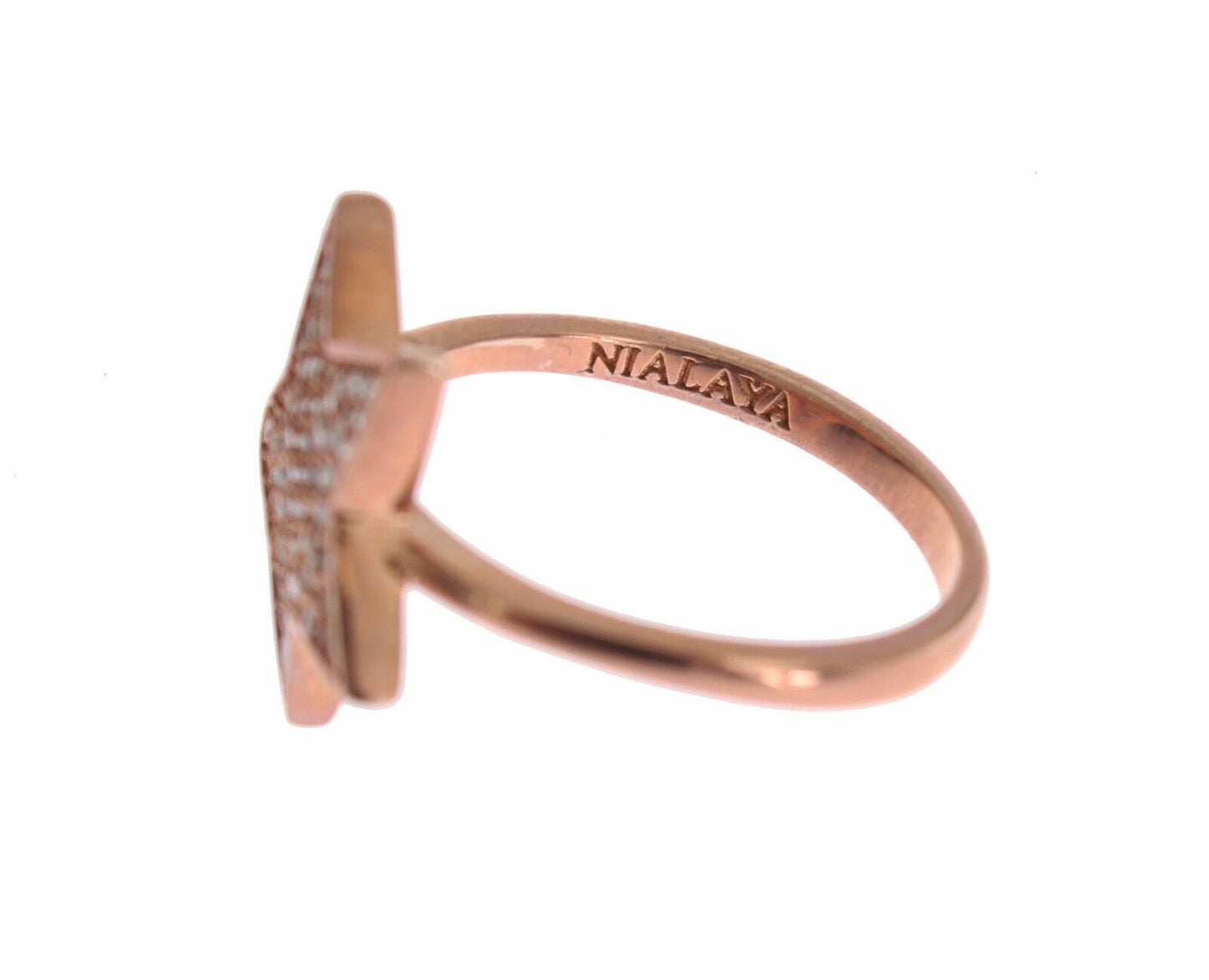 Nialaya Womens Clear CZ Star 925 Silberring