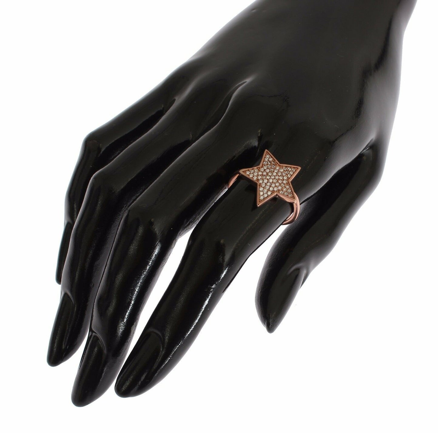 Nialaya Womens Clear CZ Star 925 Silberring