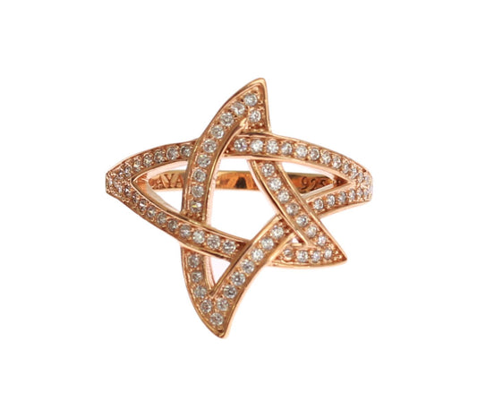 Nialaya Womens Clear CZ Gold 925 Silberring