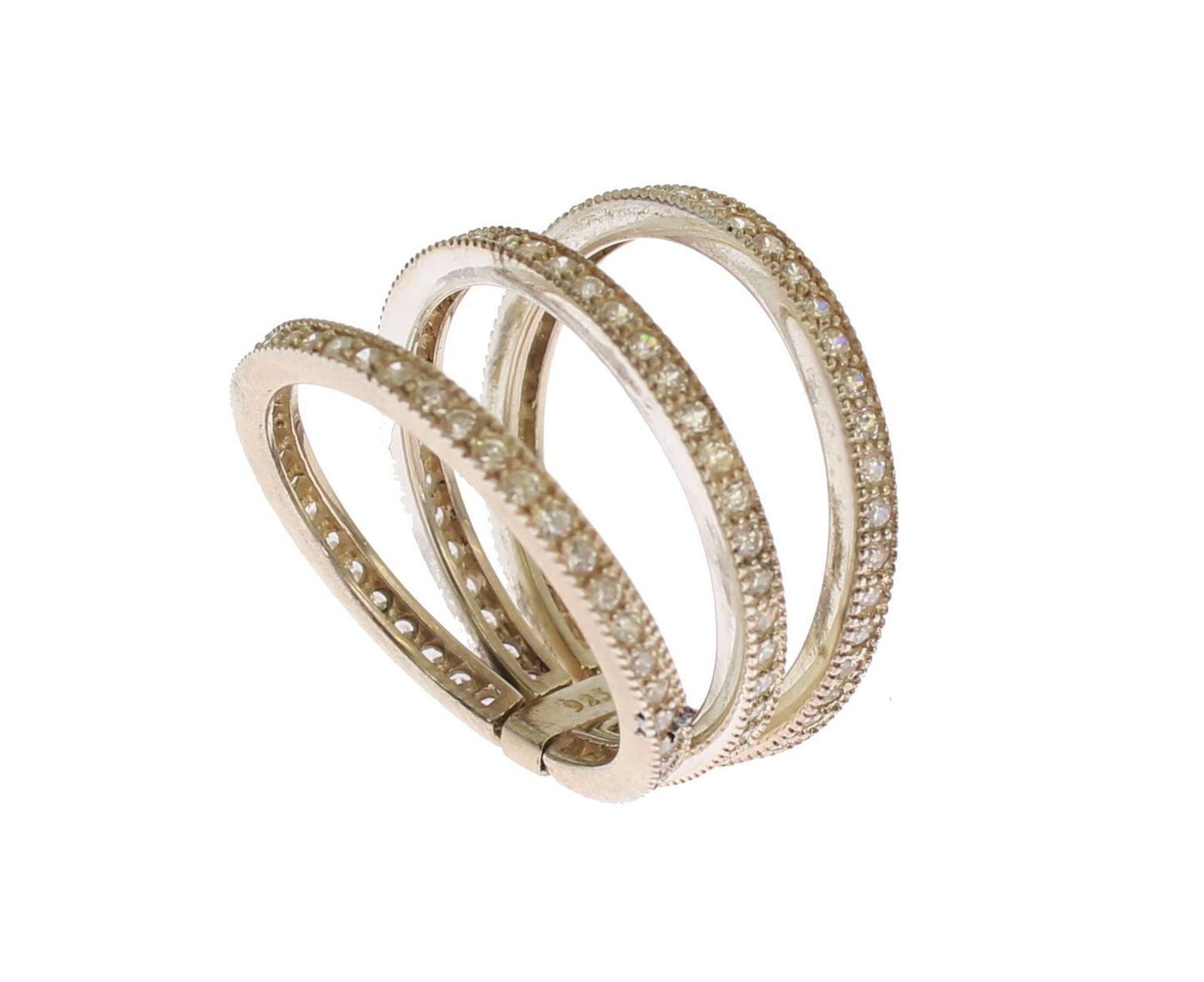 Nialaya Silber Womens Clear CZ 925 Sterling Ring
