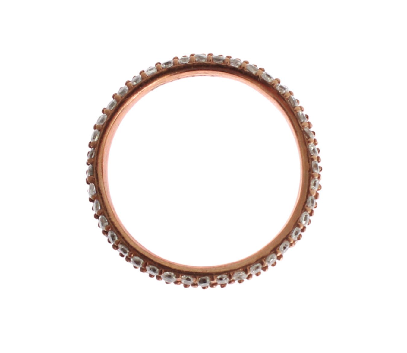 Nialaya Pink Gold 925 Silber Clear CZ Ring