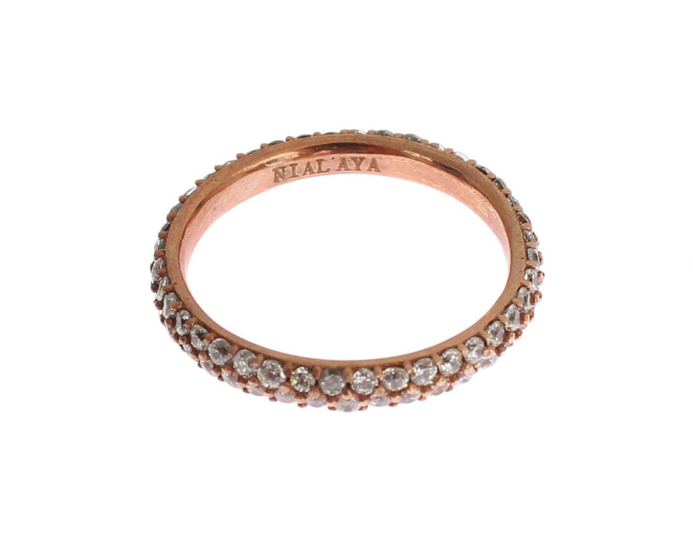 Nialaya Pink Gold 925 Silber Clear CZ Ring