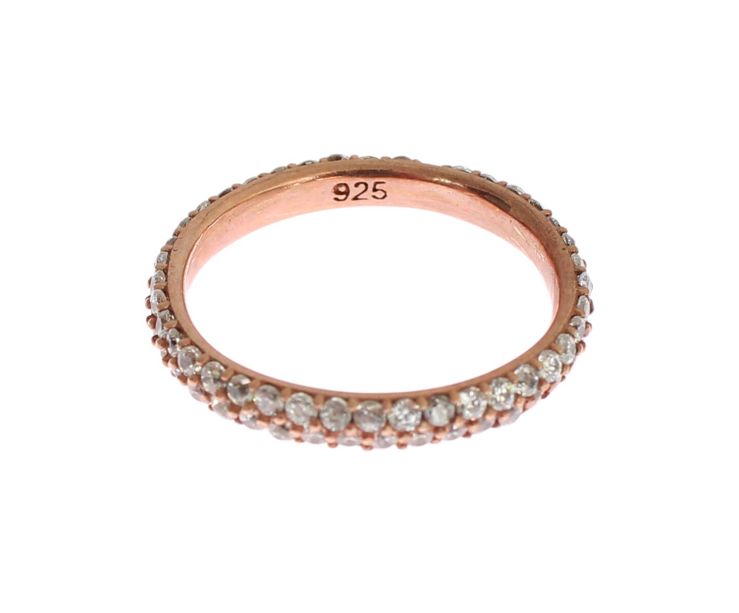 Nialaya Pink Gold 925 Silber Clear CZ Ring