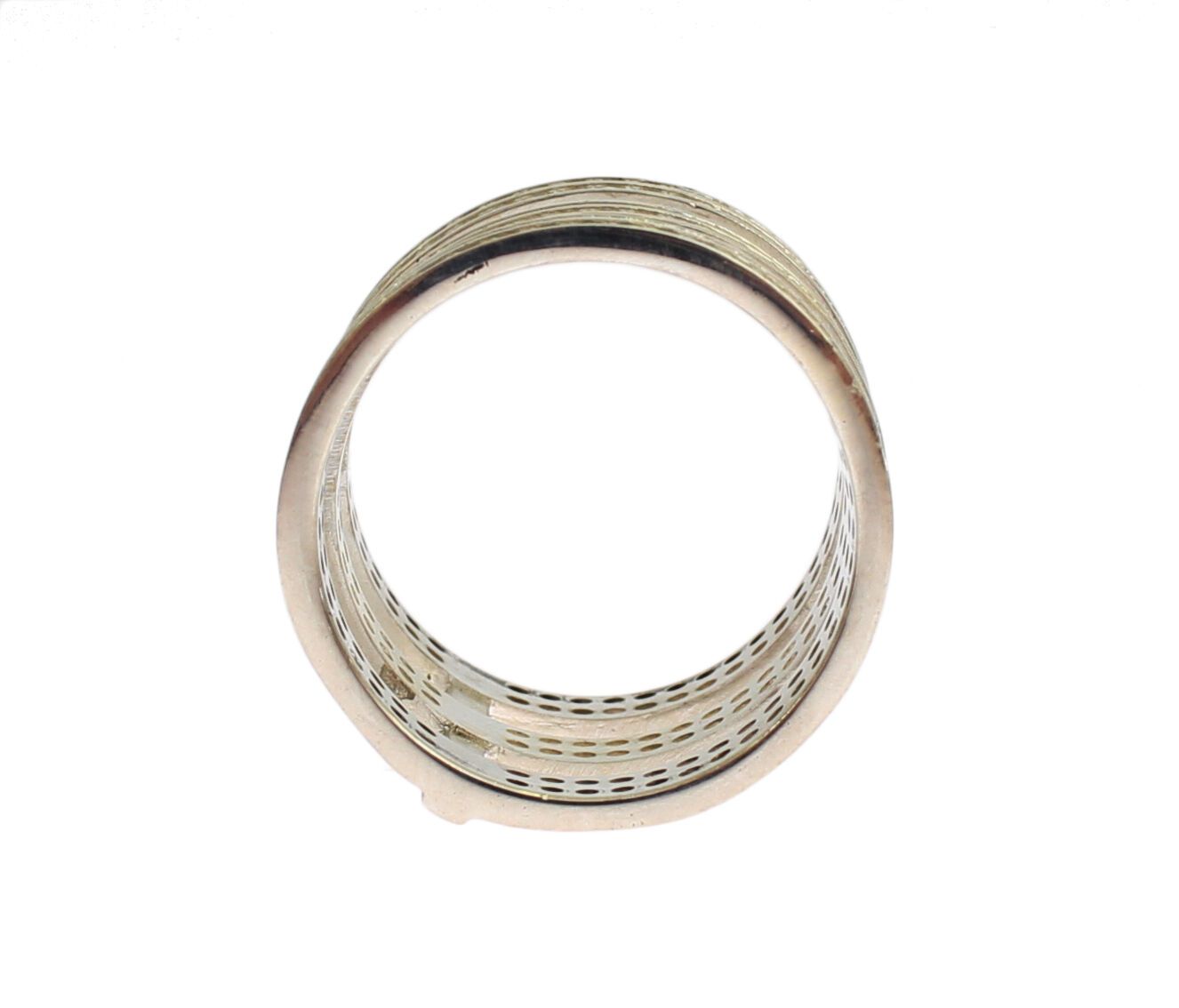 Nialaya Authentische Damen klarer CZ 925 Sterling Silber Ring