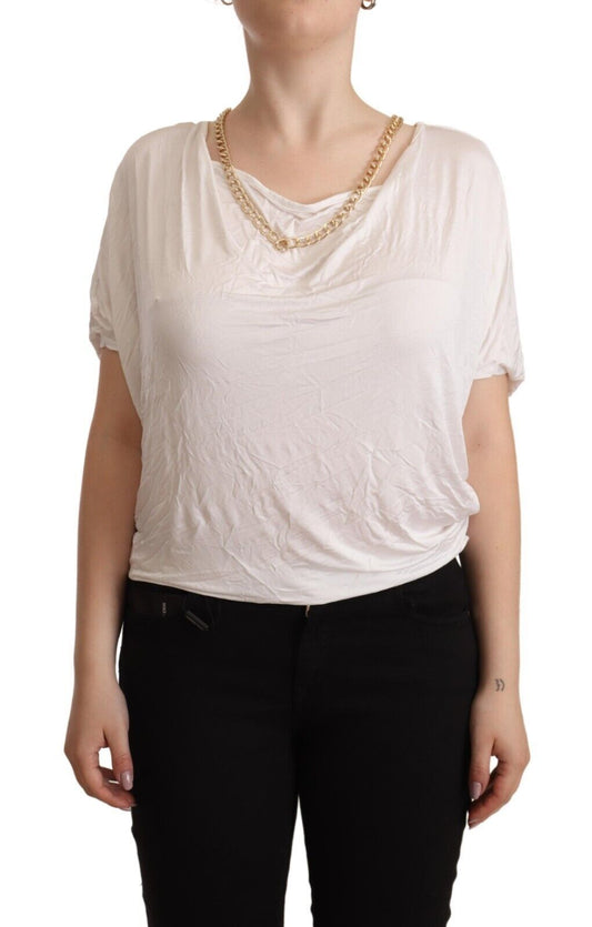 Guess By Marciano Weiß kurze hose Ärmeln Goldketten T-Shirt Top