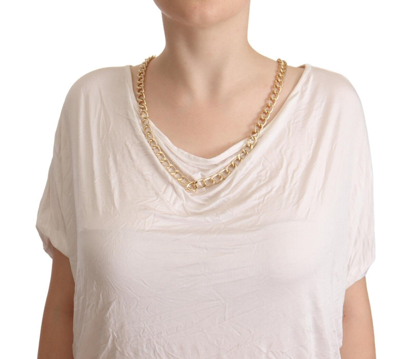 Guess By Marciano Weiß kurze hose Ärmeln Goldketten T-Shirt Top