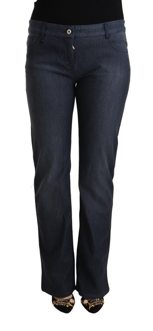 MARGHI LO'Dunkelblau Baumwolle Straight Denim Jeans