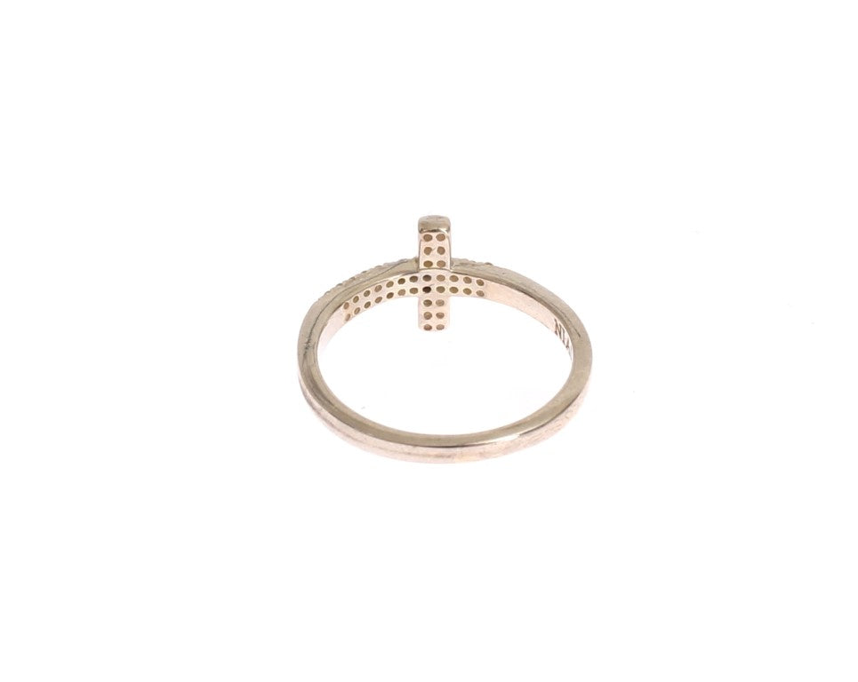 Nialaya Silber CZ Cross 925 Ring