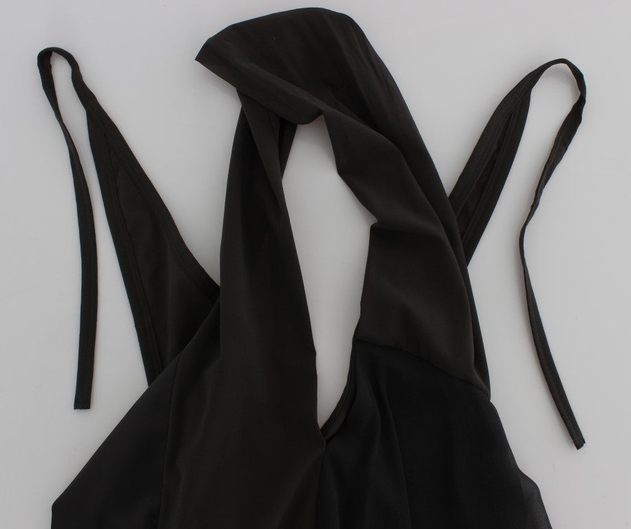CORA GROPPO Graublaues Stretchbluse -Oberteil