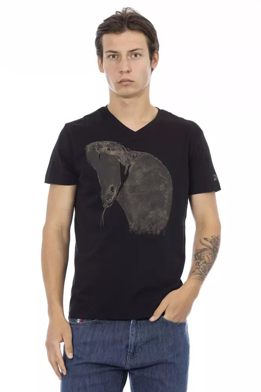 Trussardi Action Schwarze Baumwolle herren T-Shirt