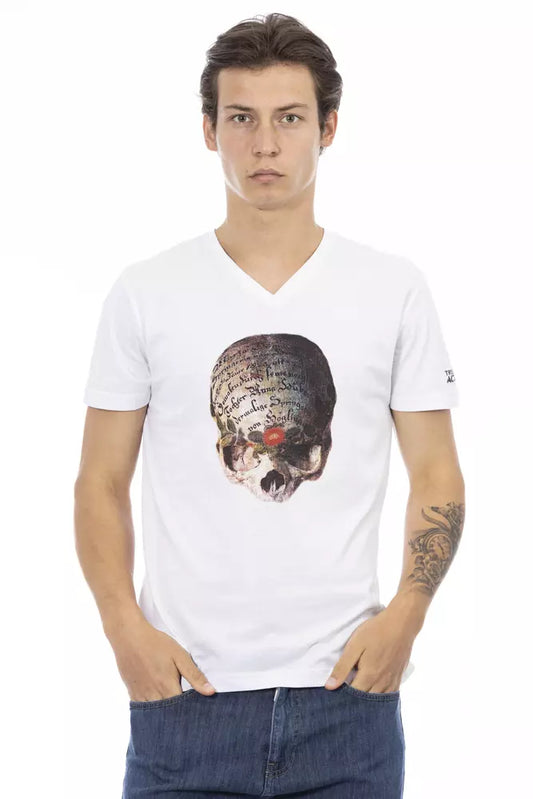 Trussardi Action Weiße Baumwolle herren T-Shirt mit V-Neck