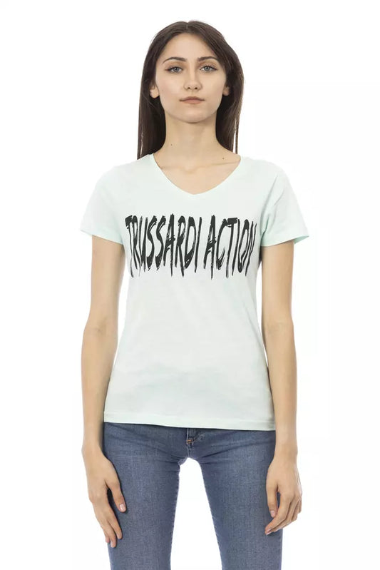Trussardi Action Hellblaue Baumwolle damen Spitze