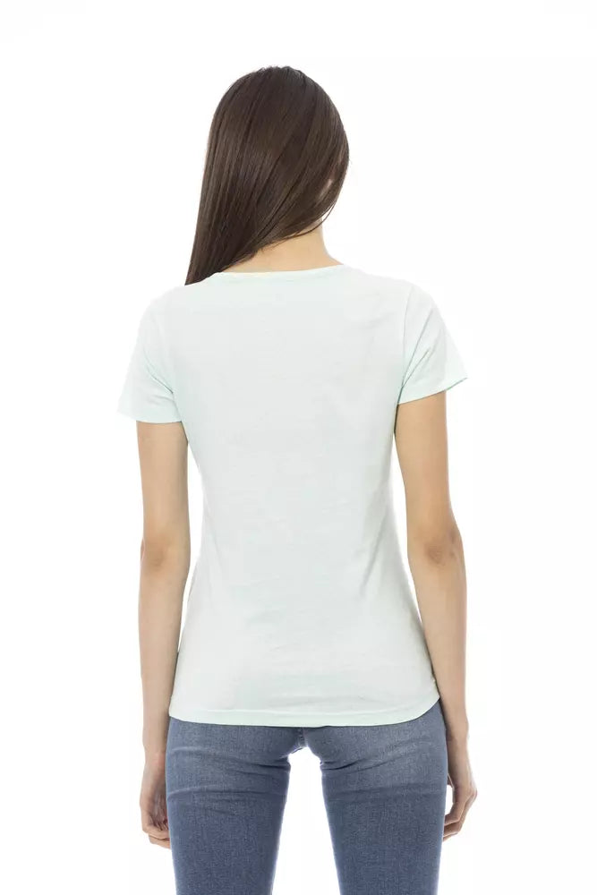 Trussardi Action Hellblaue Baumwolle damen Spitze