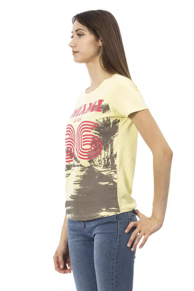 Trussardi Action Gelbe Baumwolle damen T-Shirt
