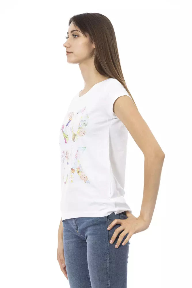 Trussardi Action Weiße Baumwolle damen T-Shirt