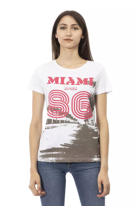 Trussardi Action Weiße Baumwolle damen T-Shirt