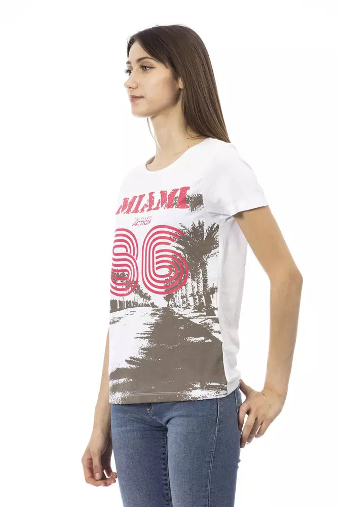 Trussardi Action Weiße Baumwolle damen T-Shirt