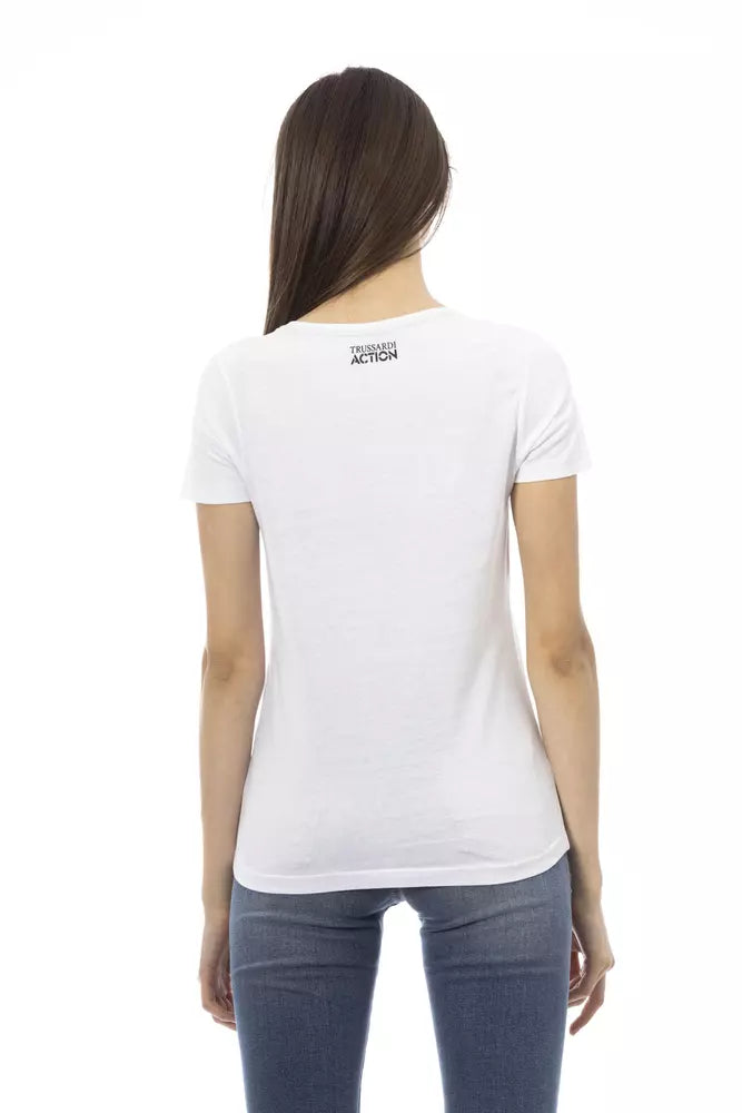 Trussardi Action Weiße Baumwolle damen T-Shirt