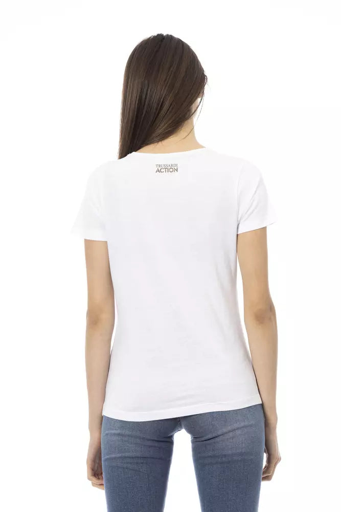 Trussardi Action Weiße Baumwolle damen T-Shirt