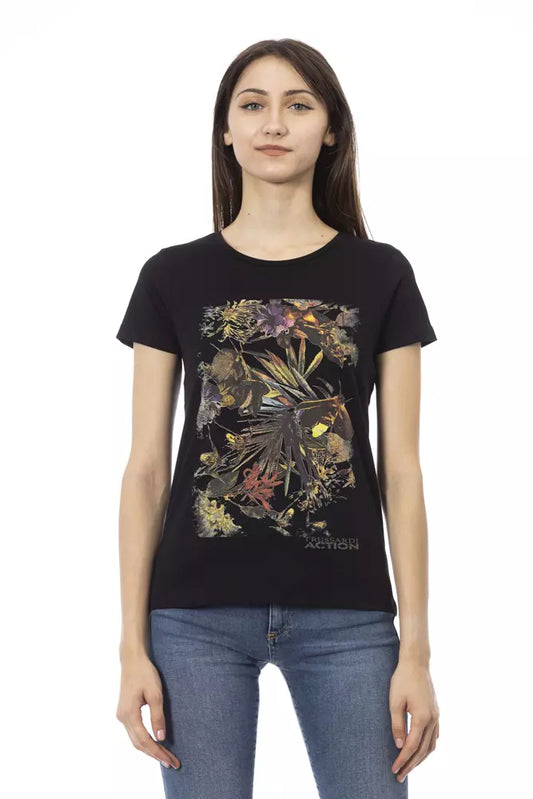 Trussardi Action Schwarze Baumwolle damen T-Shirt