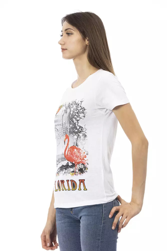 Trussardi Action Weiße Baumwolle damen T-Shirt