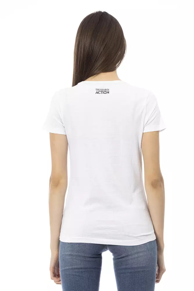 Trussardi Action Weiße Baumwolle damen T-Shirt