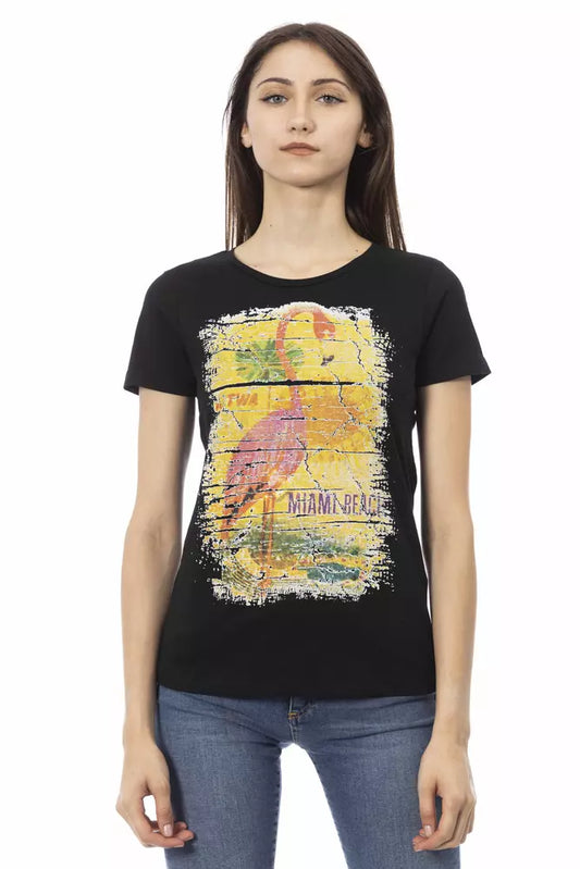 Trussardi Action Schwarze Baumwolle damen T-Shirt