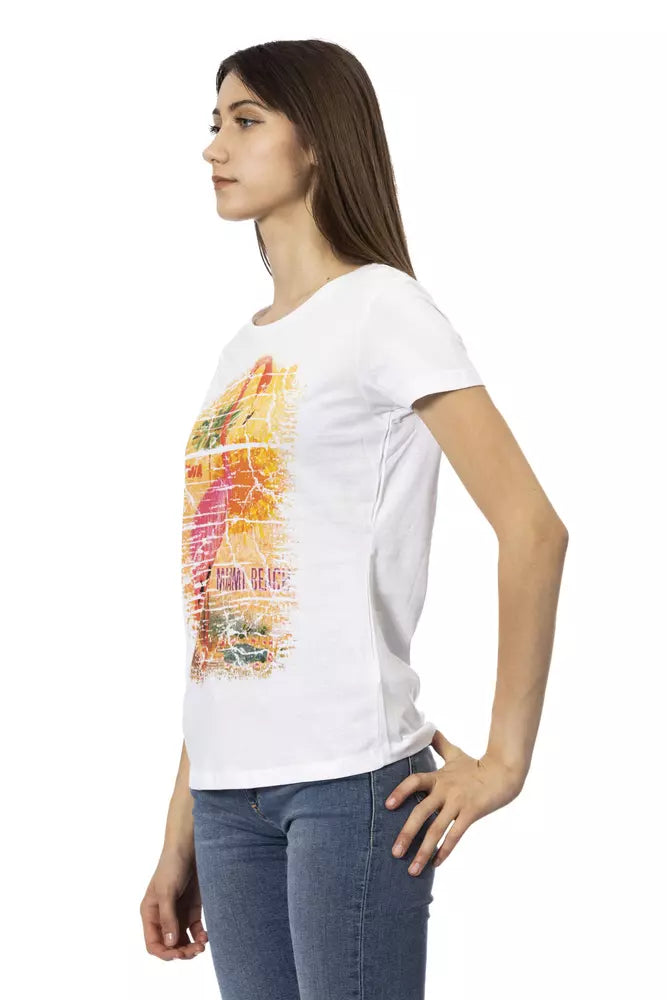 Trussardi Action Weiße Baumwolle damen T-Shirt