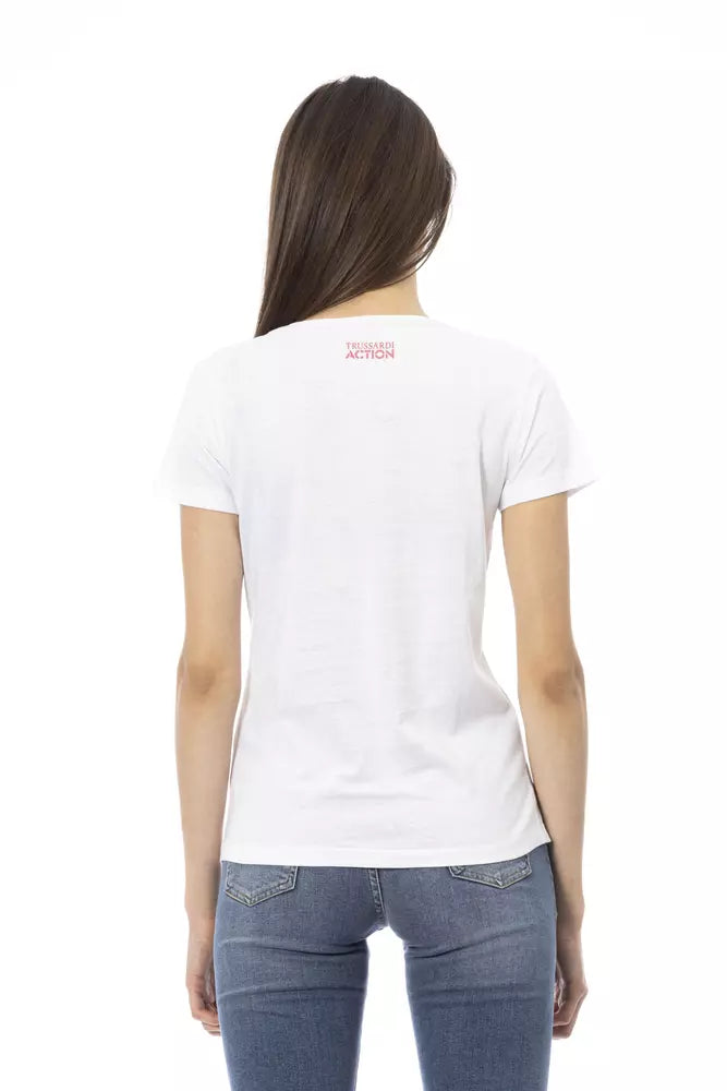 Trussardi Action Weiße Baumwolle damen T-Shirt
