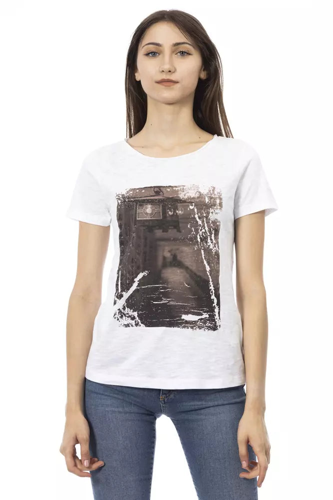 Trussardi Action Weiße Baumwolle damen T-Shirt
