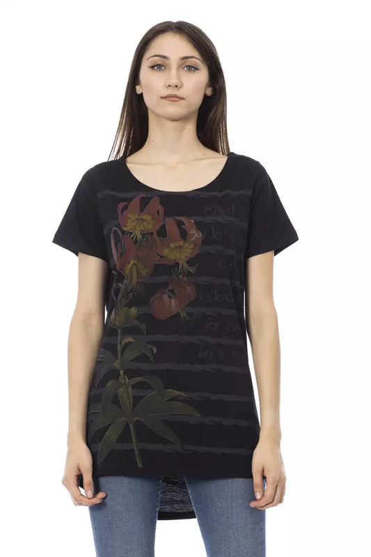 Trussardi Action Schwarze Baumwolle damen T-Shirt