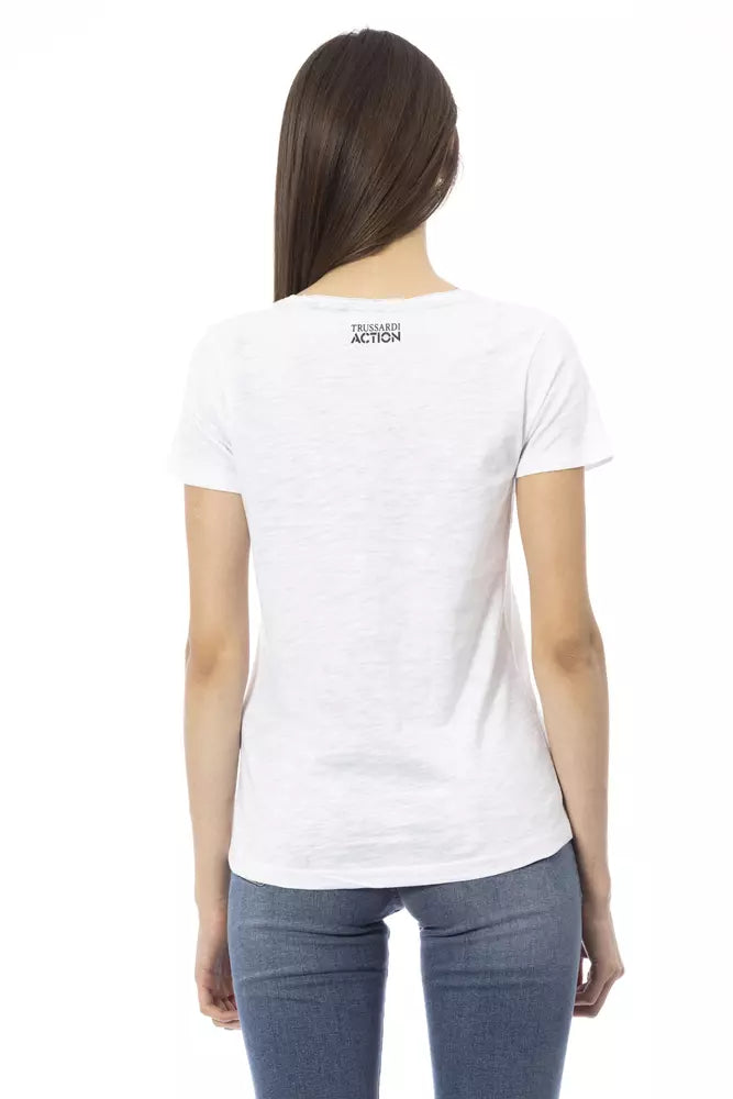 Trussardi Action Weiße Baumwolle damen T-Shirt